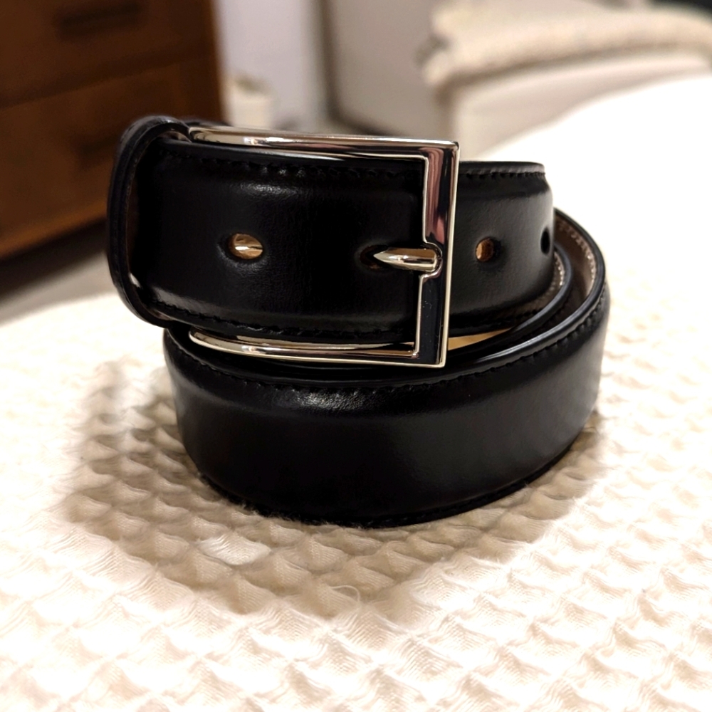 MEYER - Black Leather Belt - 32in - Used once